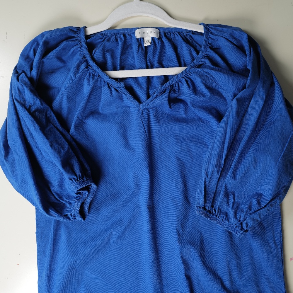 s'edge women's blue top in size XS.